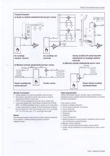 TM300 Solar-3/4e Termostatik Karışım Vanası 3/4'' (Yüksek Kapasiteli)