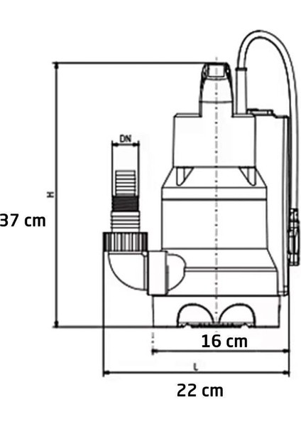 GPE757 Drenaj Pompası Elektrot Flatörlü- 750 Watt