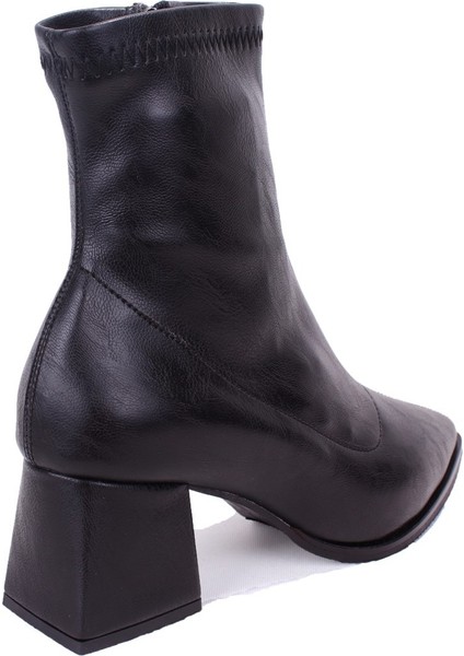 DZA07-1277201 Siyah Klasik Topuklu Kadın Bot fırsatları