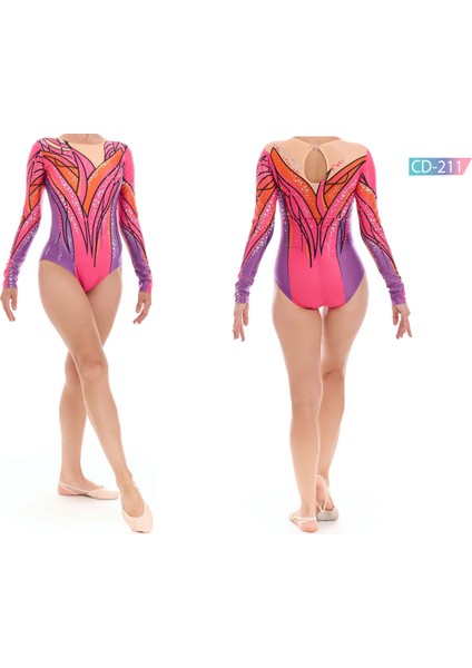 CD-211 Baskılı Cimnastik Mayo