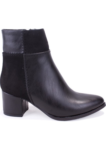 DZA07-928910 Siyah Klasik Topuklu Kadın Bot fiyatları