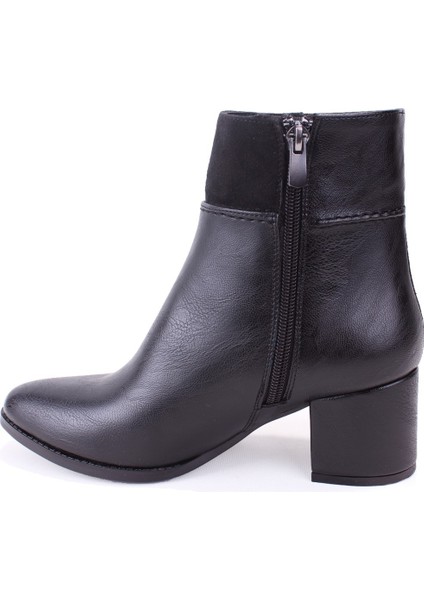DZA07-928910 Siyah Klasik Topuklu Kadın Bot modelleri