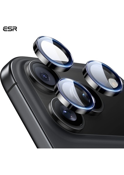 iPhone 17/16/15/14 Pro & Pro Max Kamera Lens Koruyucu Siyah