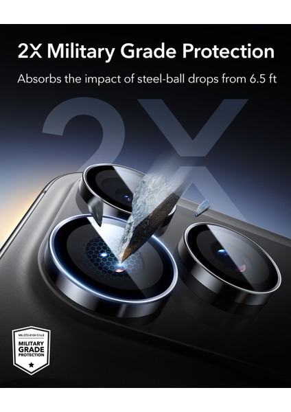 iPhone 17/16/15/14 Pro & Pro Max Kamera Lens Koruyucu Siyah fırsatları