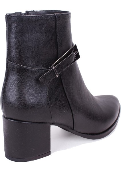 DZA07-928905 Siyah Klasik Topuklu Kadın Bot fırsatları