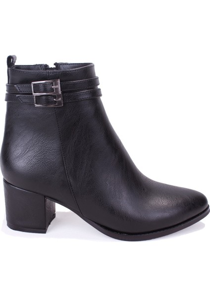 DZA07-928975 Siyah Klasik Topuklu Kadın Bot fiyatları
