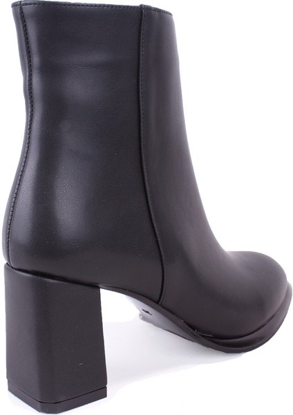 DZA07-811501 Siyah Klasik Topuklu Kadın Bot fırsatları