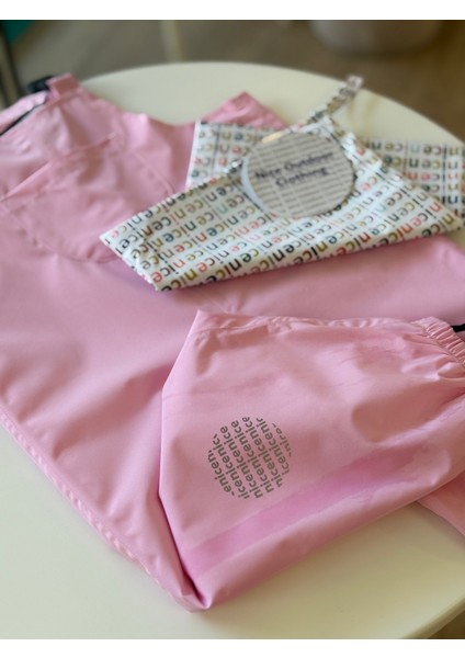 Nice Kids Nicekids Yağmur Tulumu Çocuk/ Pink (Islak Kuru Çantası Hediyeli)