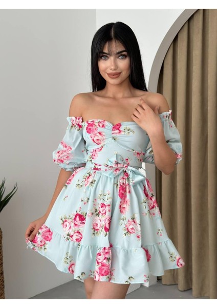 Rucka Belden Bağlamalı Mini Elbise