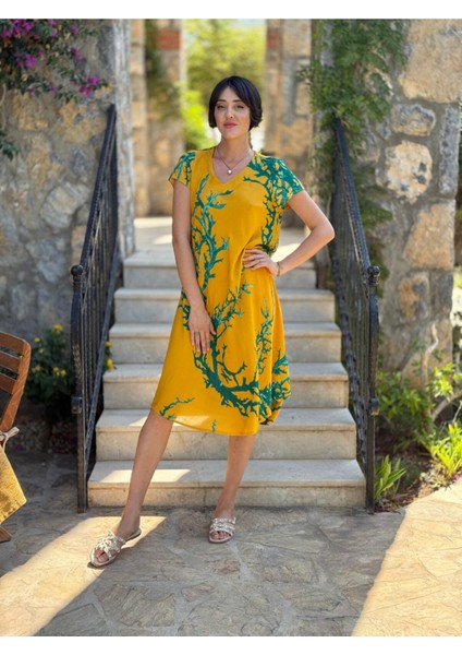 FT179005 Viskon Fethiye Elbise