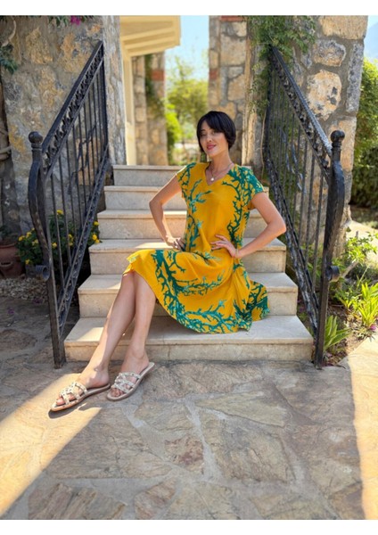 FT179005 Viskon Fethiye Elbise modelleri