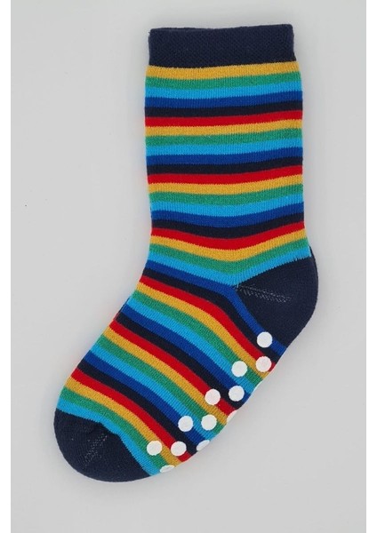 Kıpırık Baby3 Çift Havlu Pamuklu Kaydırmaz Taban Kışlık Araba ve Çizgi Desenli Erkek Çocuk ve Bebek Soket Çorap fırsatları