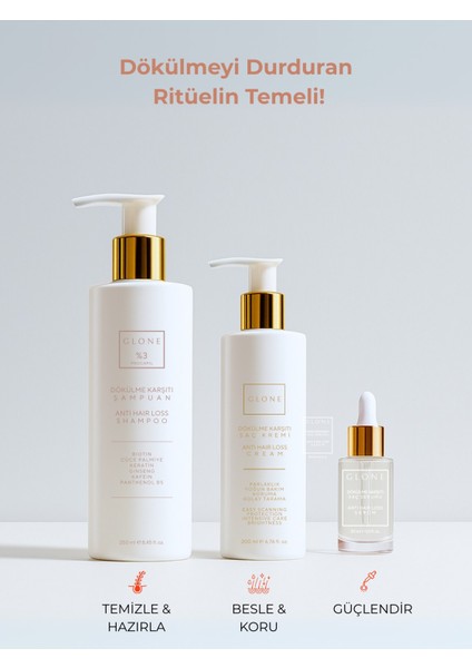 Dökülme Karşıtı Saç Kremi | 200 ml | Pantenol & E Vitamini | Kırılma ve Kopmalara Karşı