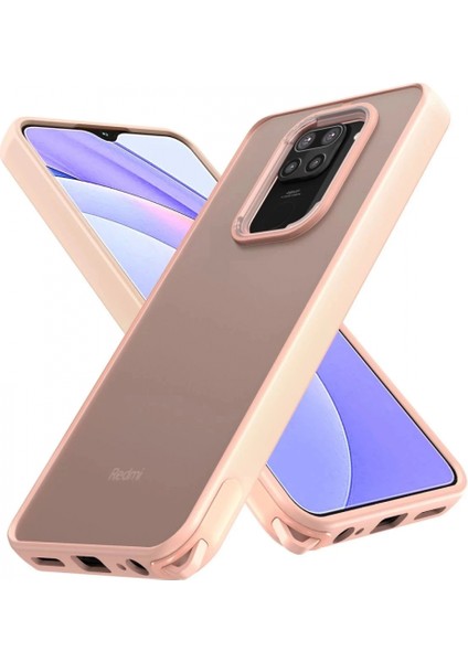 Xiaomi Redmi Note 9 Kılıf Elegant Kapak - Pudra