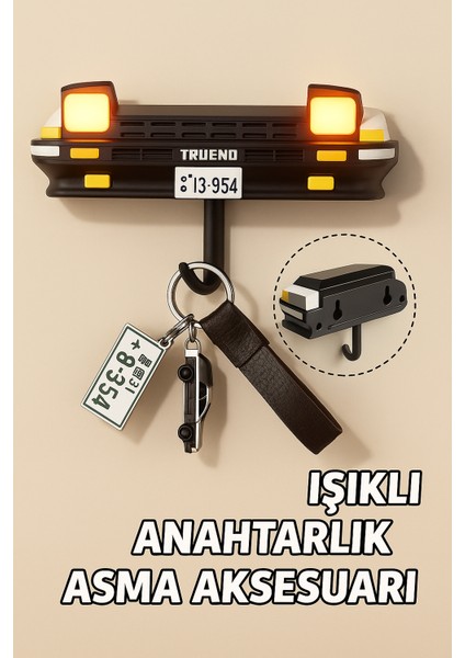 Nostaljik Araba Görünümlü Anahtarlık Askısı