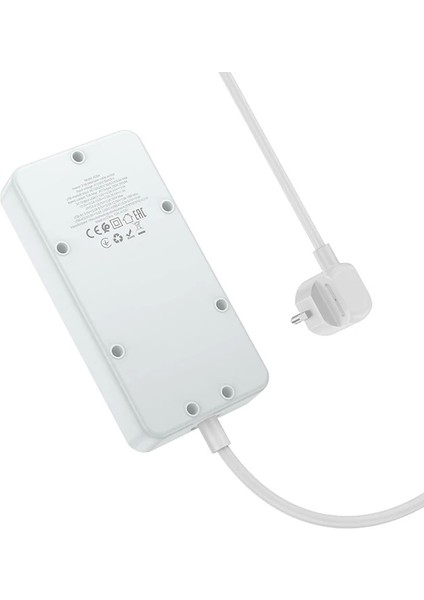 Hoco AC8A 2500W 3 Priz + 3 USB + 30W Type-C Multifonksiyonel Priz Çoğaltıcı Şarj ALETI-(5775) fırsatları