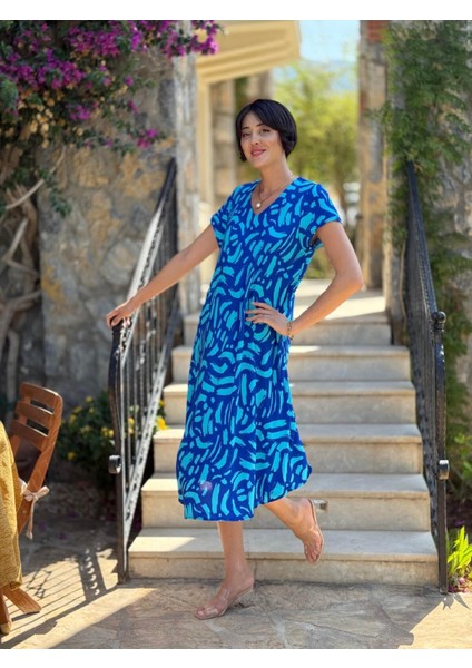 FT179089 Viskon Fethiye Elbise