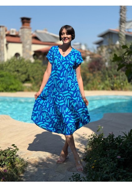 FT179089 Viskon Fethiye Elbise modelleri