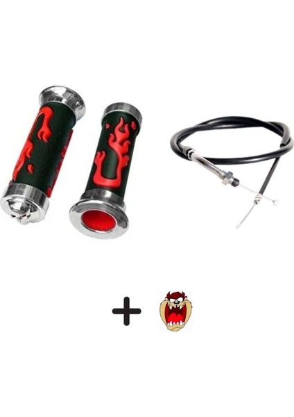 Cg Çita Kırmızı Alevli Elcik Takımı+Gaz Teli Seti+Hdiye Tzmnya Sticker