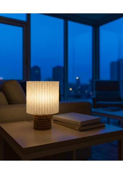 Dekoratif Halat Detaylı Masa Lambası | Abajur | Modern & Rustik Tasarım indirimleri