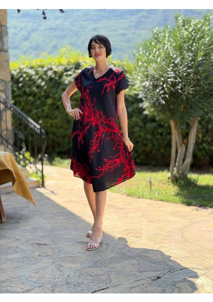 FT179001 Viskon Fethiye Elbise indirimleri