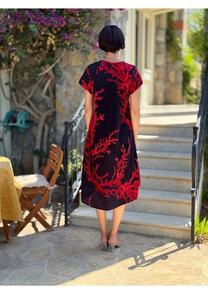 FT179001 Viskon Fethiye Elbise