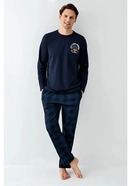 Uzun Kol Ekoseli Erkek Pijama Takım 3500