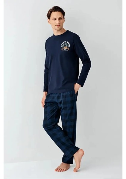 Uzun Kol Ekoseli Erkek Pijama Takım 3500 modelleri