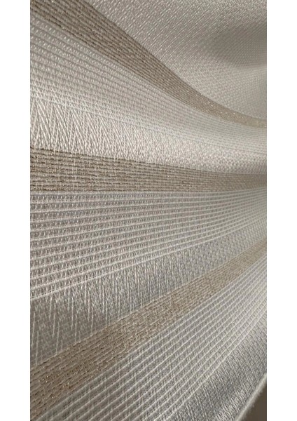 Nivemeshome Haven 3023 Gold Detaylı 1/3 Sık Pileli Tül Perde Apm