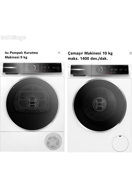 WGB254A1TR Çamaşır Makinesi & WQB245A0TR Kurutma Makinesi ***2025 Model Orjinal Alman Üretimi BOSCH ***