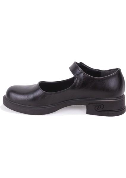 DZA07-1004V01 Siyah Günlük Loafer Kadın Ayakkabı modelleri