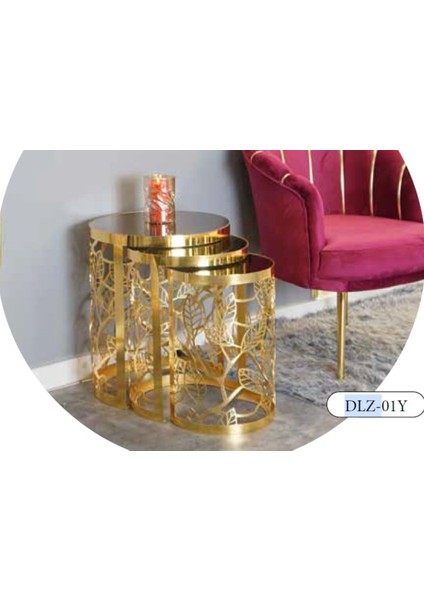 Mim Gold Lazer Zigon Sehpa