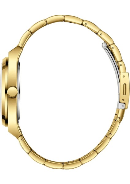 SL.09.2555.2.05 Erkek Kol Saati | 41 mm Altın Sarı Oval Kasa, Tarih-Gün Göstergeli, Paslanmaz Çelik fırsatları