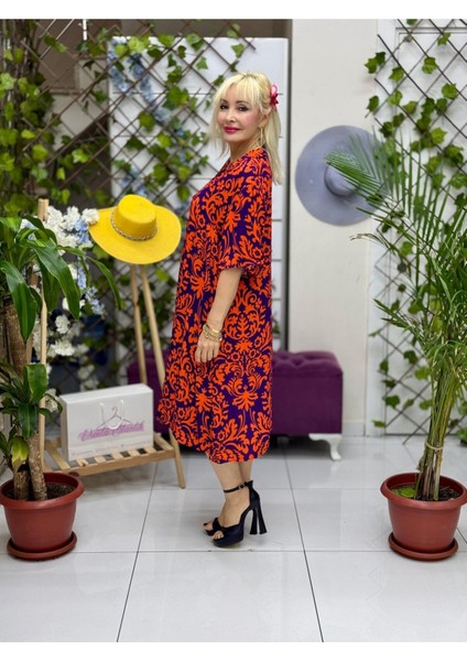 RM18136 Viskon Roma Elbise fiyatları