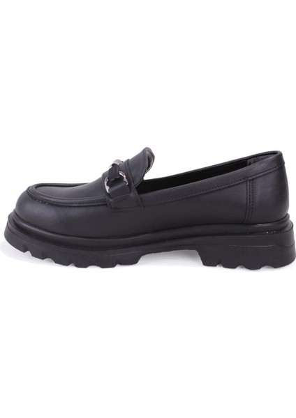 DZA07-90834 Siyah Günlük Loafer Kadın Ayakkabı modelleri