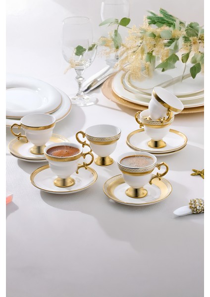 Majesty 12 Parça 6 Kişilik Porselen Kahve Fincan Takımı fiyatları