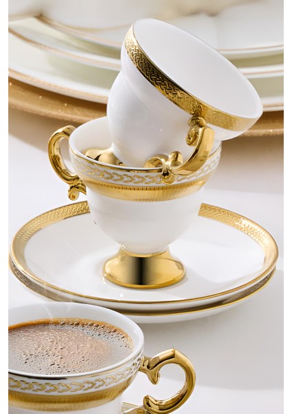 Majesty 12 Parça 6 Kişilik Porselen Kahve Fincan Takımı modelleri