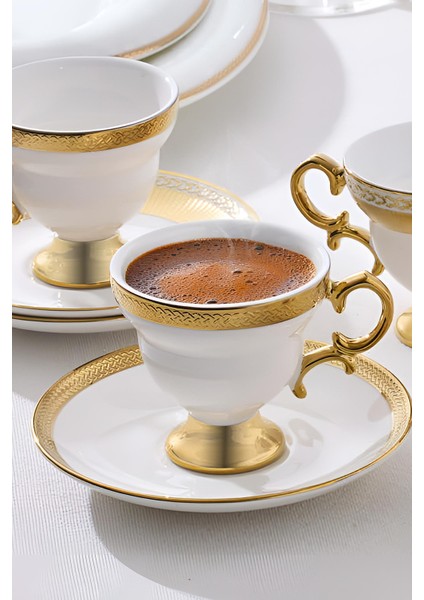 Majesty 12 Parça 6 Kişilik Porselen Kahve Fincan Takımı fırsatları