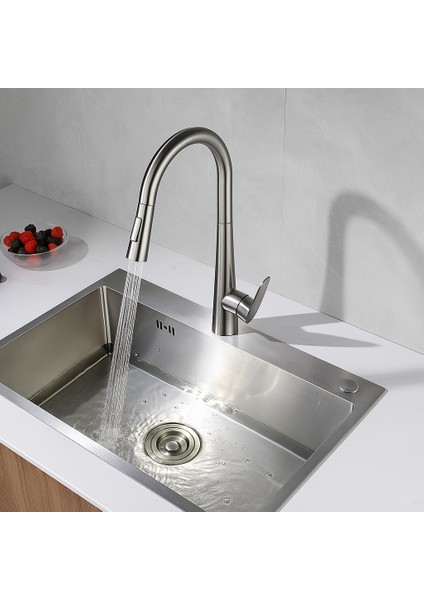 Spiralli Mutfak Evye Batarya Antrasit Çek Bırak Uzayan Iki Modlu Başlık Fıskiye Musluk Yeni Armatür indirimleri