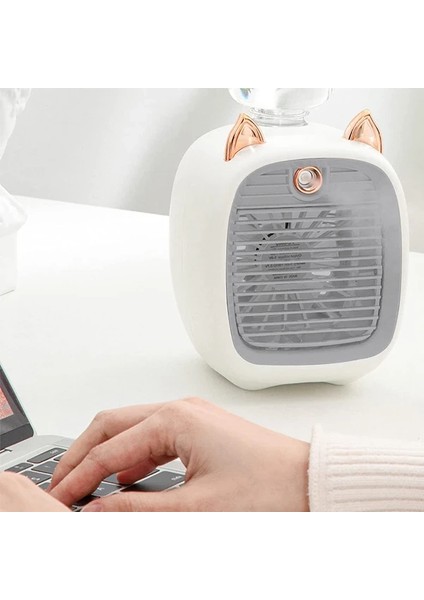 Ezere Hava Nemlendiricili Masaüstü Fan Taşınabilir Mini Klima SOĞUTUCU-(5775) fiyatları