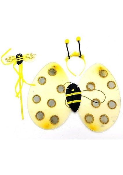 Kanat Set Arı kostümü lüks taç-kanat-asa set