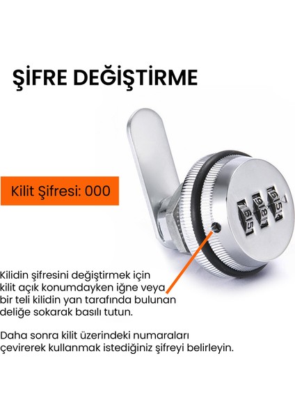 Paslanmaz Çinko Alaşım Anahtarsız Şifreli Mobilya Dolap Çekmece Kilidi