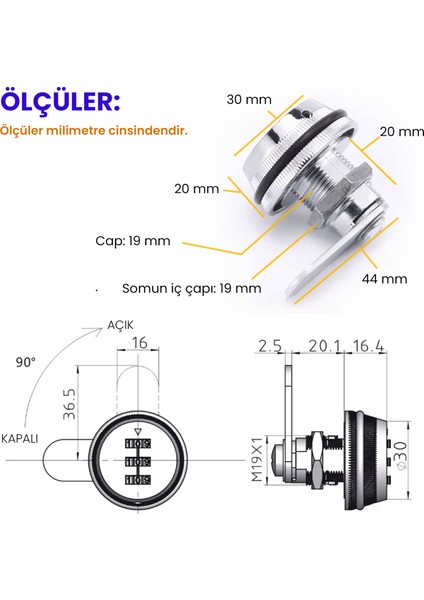 Paslanmaz Çinko Alaşım Anahtarsız Şifreli Mobilya Dolap Çekmece Kilidi