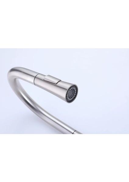 Inox Spiralli Mutfak Evye Batarya Çek Bırak Uzayan Iki Modlu Başlık Fıskiye Musluk Yeni Armatür indirimleri