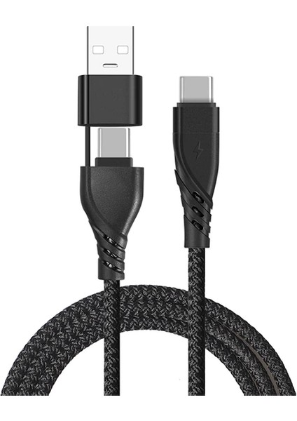 Ally 2in1 USB Type C To Pd Kablosu+Usb KABLO-(5775)