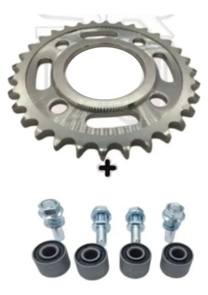 Cg Çita Arka Dişli 36T + Dişli Vida Takoz Seti Tel Jant Uyumlu Srn