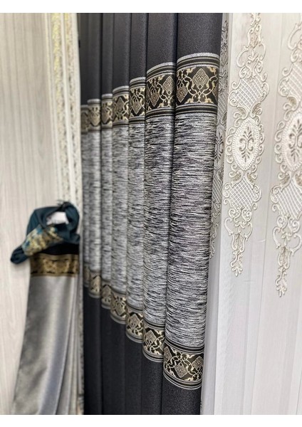 Nivemeshome Likya FT632120 V-902 Siyah 1/3 Sık Pileli Fon Perde Apm modelleri