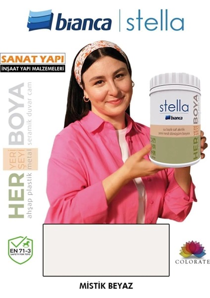 Su Bazlı Akrilik Boya Mistik Beyaz 1 Lt