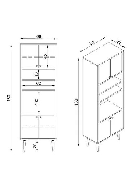 Lavin Çok Amaçlı Mutfak | Banyo - Kiler ve Fırın Dolabı | 4 Kapaklı Dolap | Mikrodalga Fırın Dolabı fırsatları