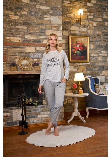 Kadın Uzun Kollu Pijama Takımı 26230